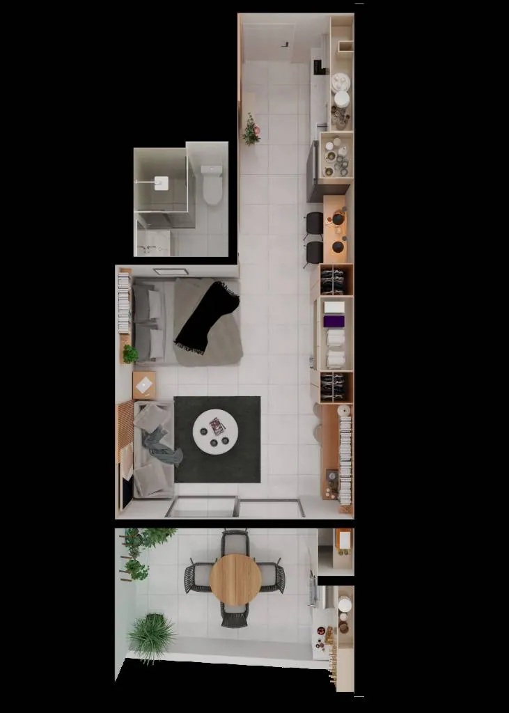 Monoambiente en preventa en la Zona Sur, edificio HH Sur 2: foto 11 de 12