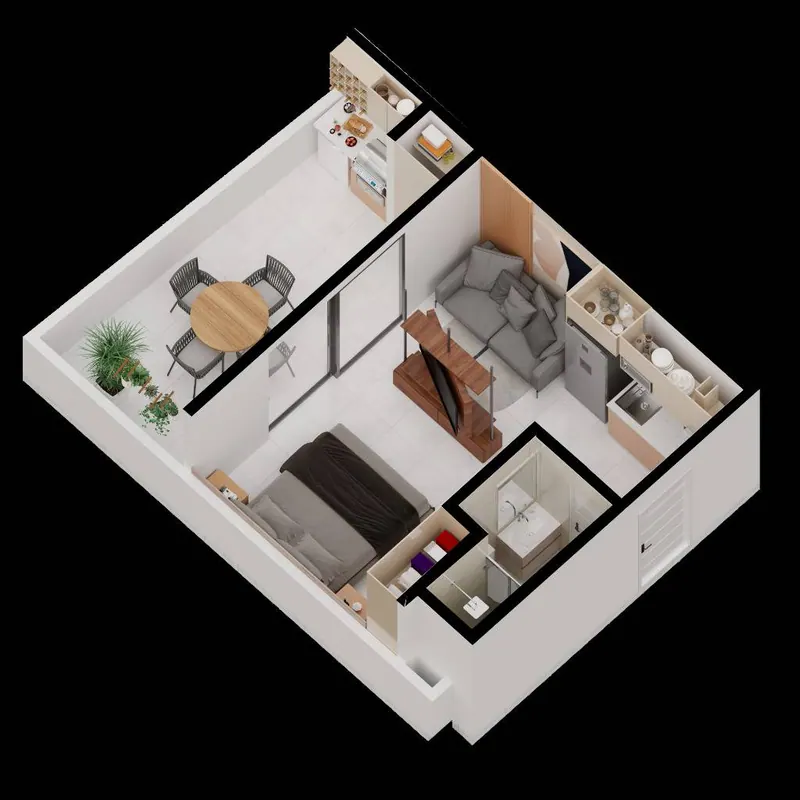 Monoambiente en preventa en venta en la Zona Sur, edificio HH Sur 2: foto 10 de 12