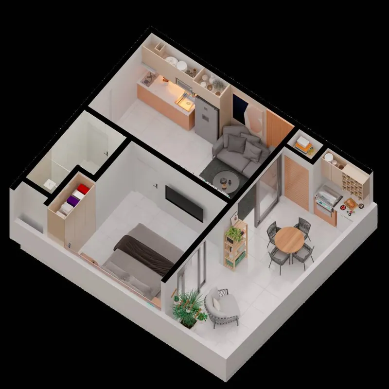 Departamento de 1 dormitorio en preventa en la Zona Sur: foto 10 de 12