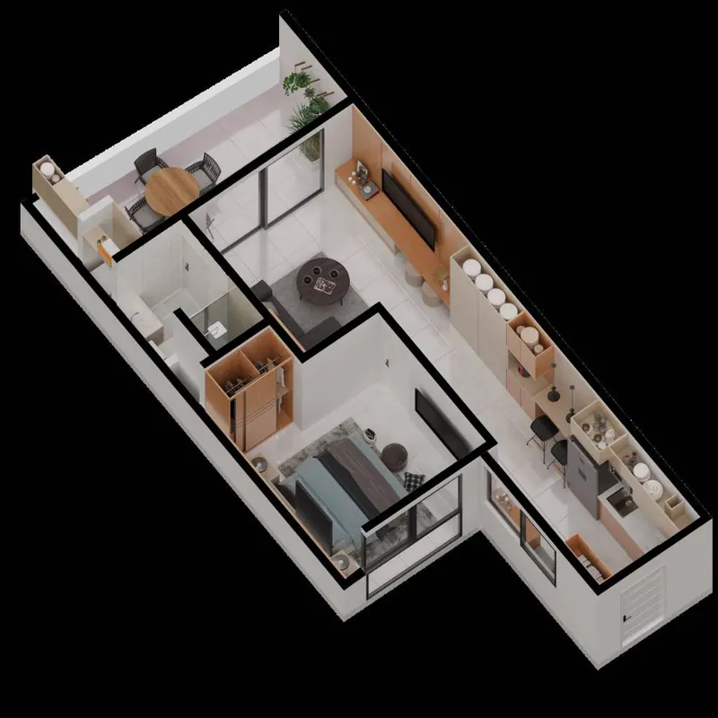 Departamento de 1 dormitorio en preventa en la Zona Sur: foto 11 de 12