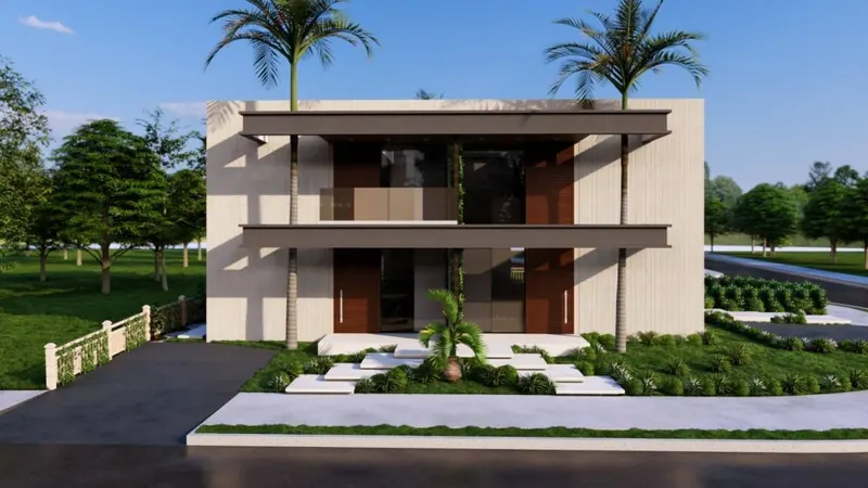 House in pre-construction in the Mar Adentro gated community, Urubó: foto 1 de 11
