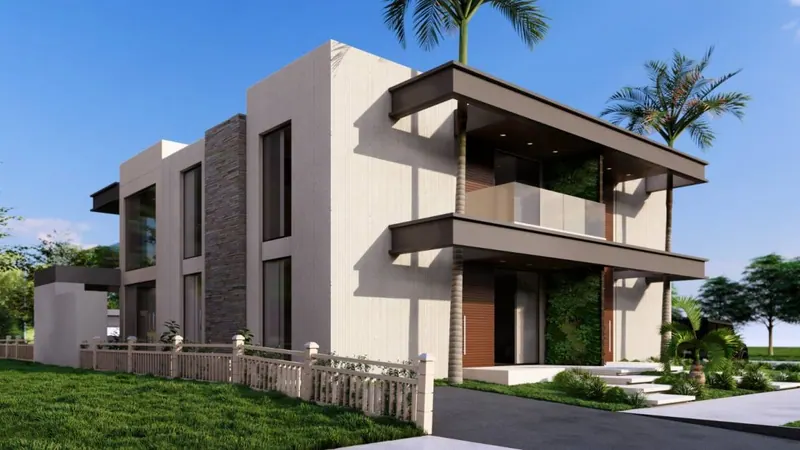 House in pre-construction in the Mar Adentro gated community, Urubó: foto 2 de 11