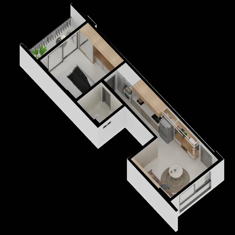1-bedroom apartment in pre-construction in Equipetrol: foto 16 de 18