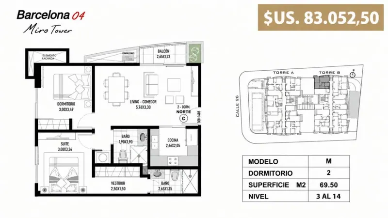 2-bedroom apartment for sale in the North Zone: foto 3 de 13