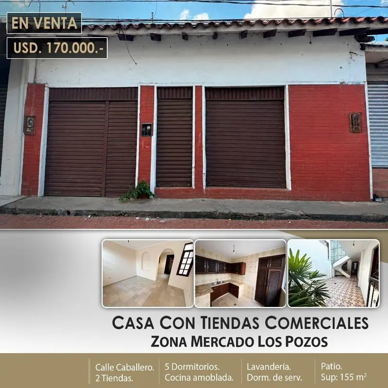 Casa con dos tiendas en venta en el Centro, Mercado Los Pozos: foto 2 de 13