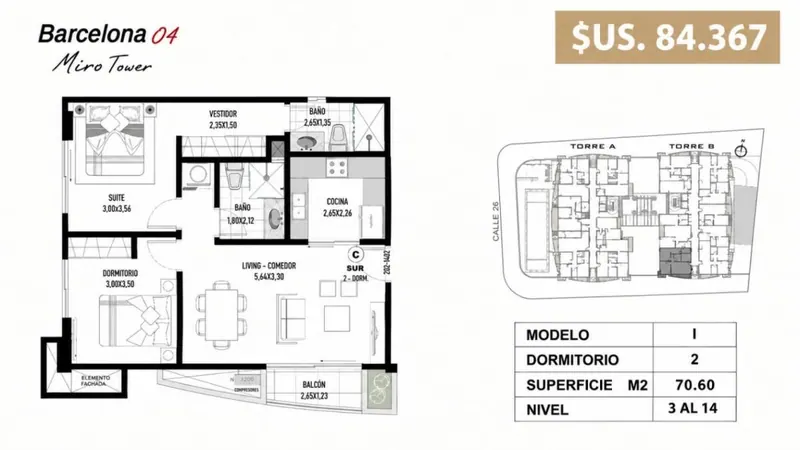 Departamento de 2 dormitorios en venta en la Zona Norte: foto 3 de 13
