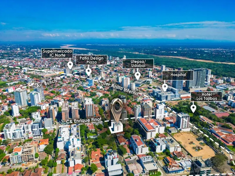 Monoambiente amoblado en venta en Equipetrol, edificio Bellini: foto 3 de 14