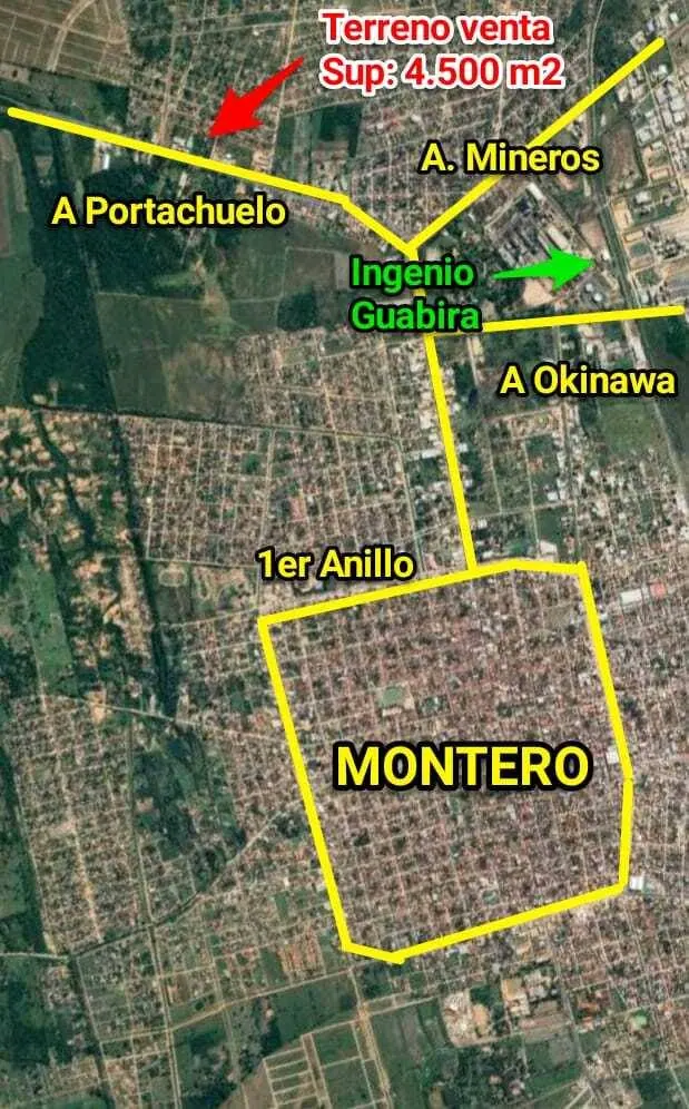 Terreno de 1.503 m² en venta en Montero: foto 2 de 2