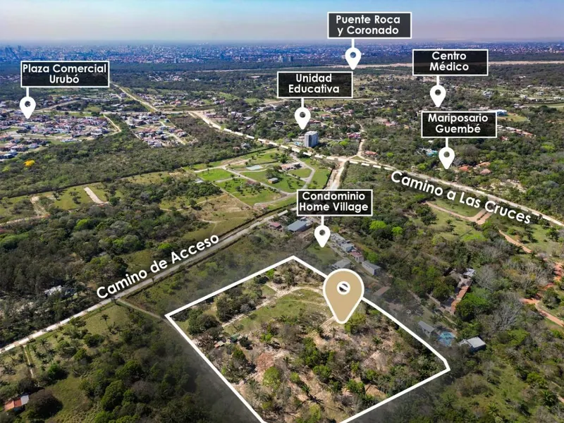Terreno de 514,43 m² en venta en el Urubó, urbanización Arboleda: foto 6 de 7