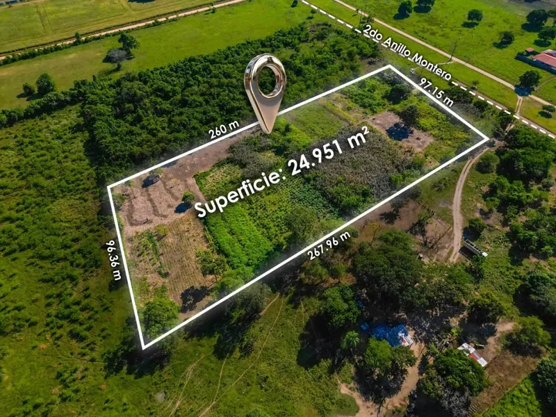 Terreno de 24.951 m² en venta en Montero, zona Muyurina: foto 2 de 8