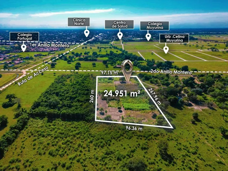 Terreno de 24.951 m² en venta en Montero, zona Muyurina: foto 4 de 8