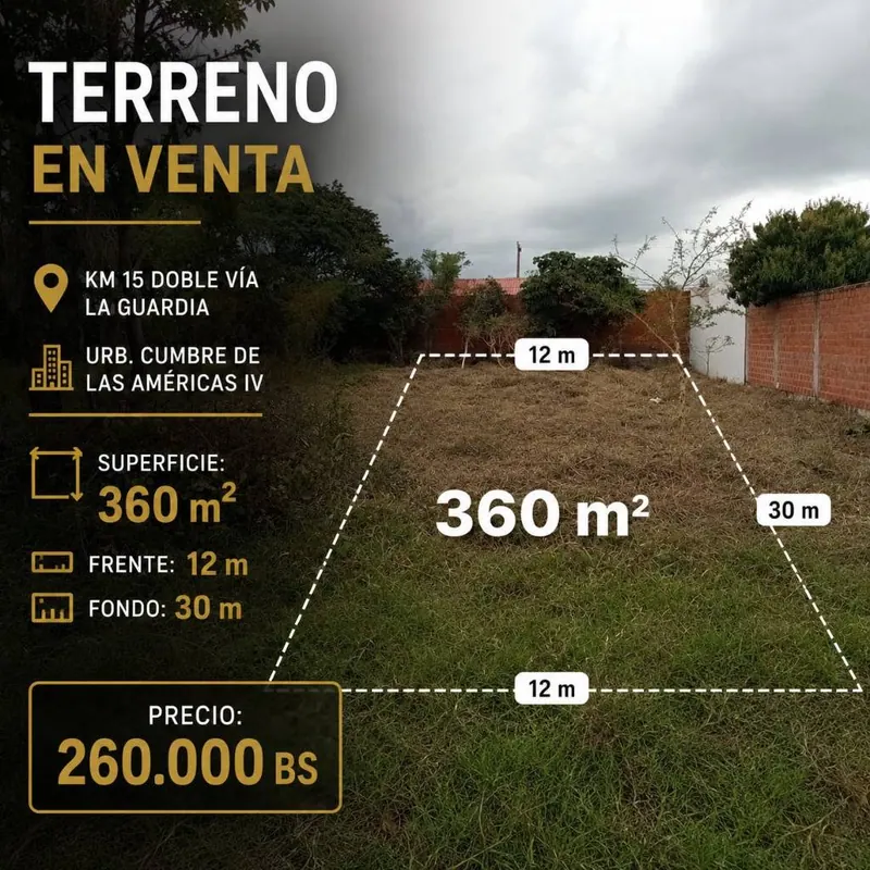 Terreno de 360 m² en venta en La Guardia, Km 15: foto 2 de 4