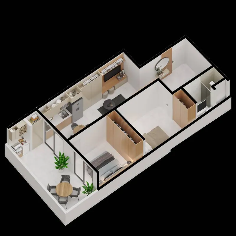 Departamento de 1 dormitorio en preventa en el 2do anillo, Zona Sur: foto 10 de 12