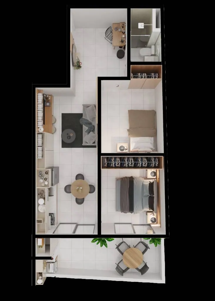 Departamento de 1 dormitorio en preventa en el 2do anillo, Zona Sur: foto 12 de 12
