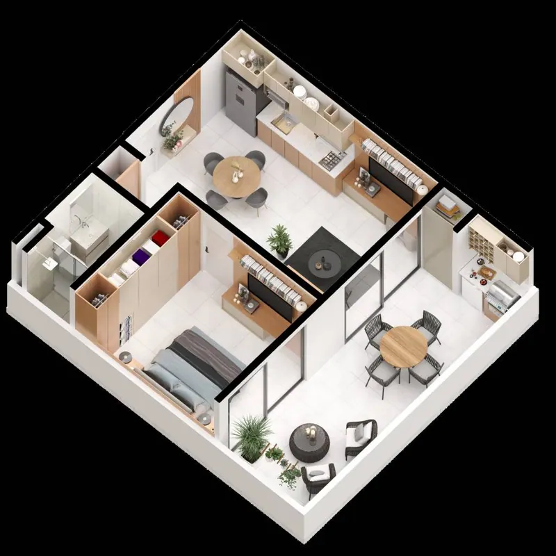 1-bedroom apartment in pre-construction in the South Zone: foto 10 de 12