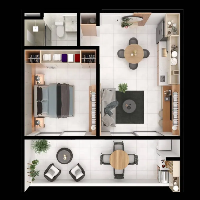 1-bedroom apartment in pre-construction in the South Zone: foto 11 de 12