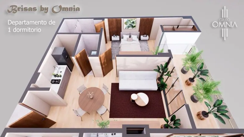 Departamento de 1 dormitorio en venta en la Zona Norte: foto 4 de 8