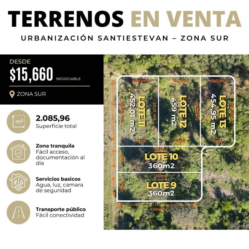 Terreno de 459 m² en venta en la Zona Sur, urbanización Santiestevan: foto 6 de 6