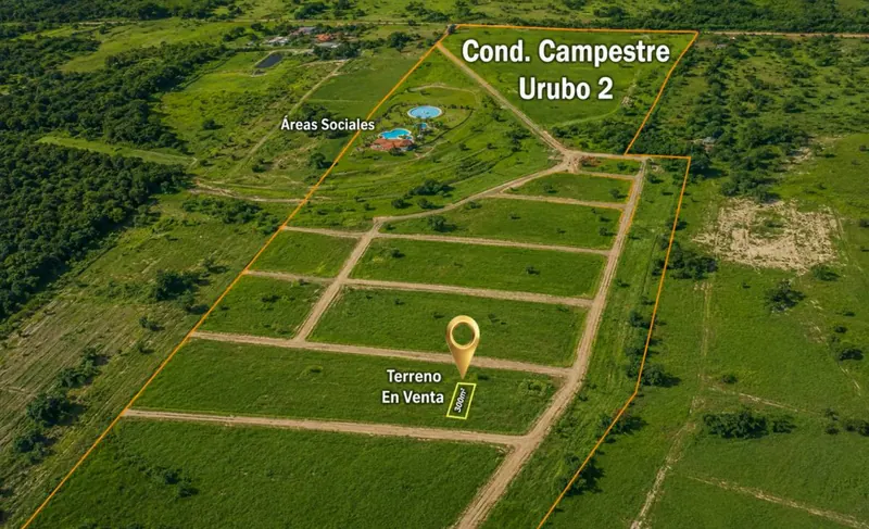 300 m² lot for sale in Urubó, gated community: foto 2 de 10