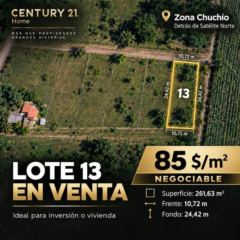 312.76 m² lot for sale in Warnes, Chuchio area: foto 1 de 4