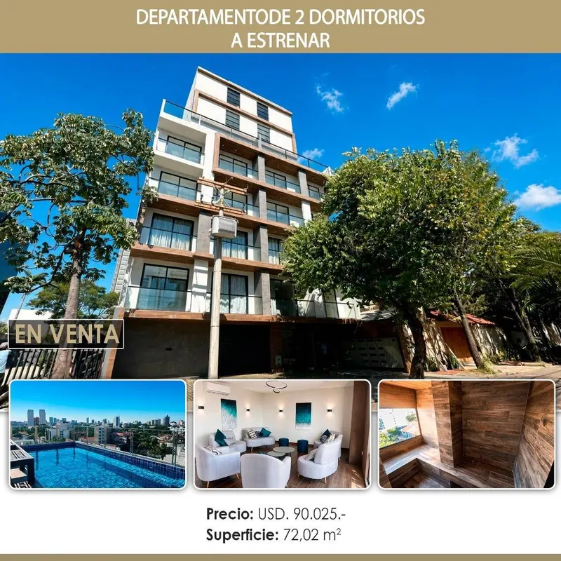 Departamento de 2 dormitorios en venta en Equipetrol, a estrenar: foto 2 de 13