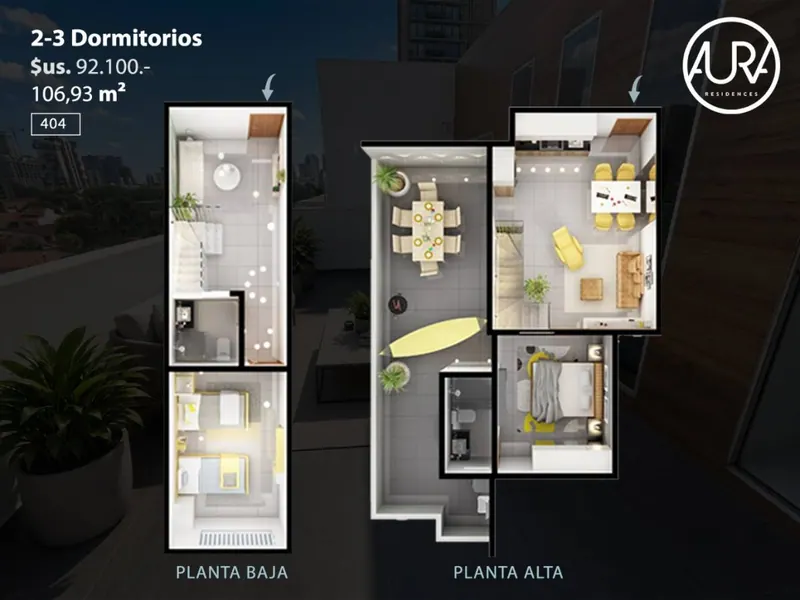 Penthouse de 3 dormitorios en venta en Aura Residences, Equipetrol: foto 6 de 12