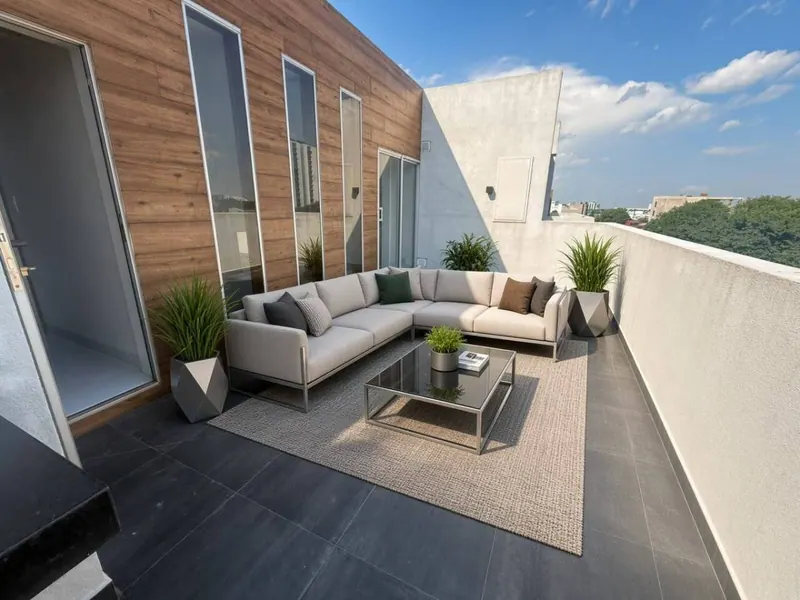 Penthouse de 3 dormitorios en venta en Aura Residences, Equipetrol: foto 11 de 12