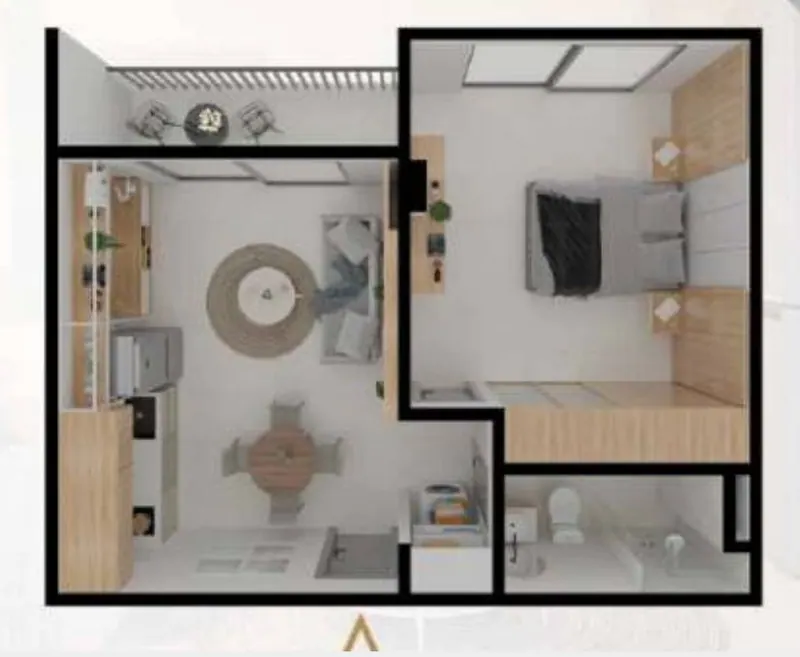 1-bedroom office or apartment for sale in the HH Chuubi building: foto 17 de 19