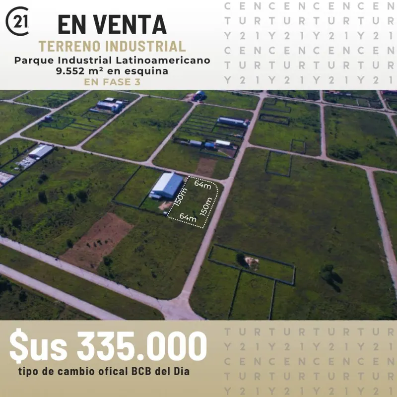 Terreno industrial de 9.551,71 m² en venta en el PILAT, Warnes: foto 2 de 4