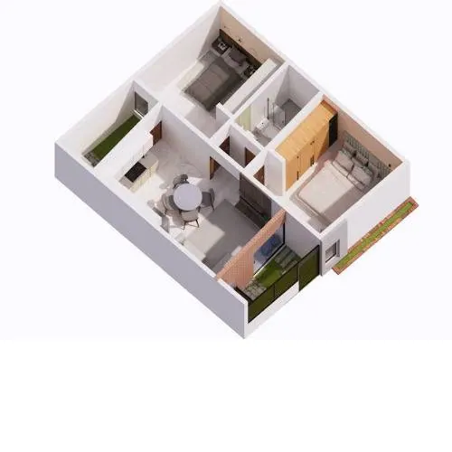 2-bedroom house for sale in the Villa Terrón gated community, Cotoca: foto 4 de 12