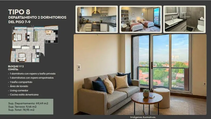 Departamento de 2 dormitorios en venta en Sierra Lux, Radial 17½: foto 2 de 5