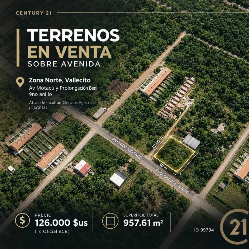 2 lots totaling 957.61 m² for sale on an avenue in the North Zone: foto 2 de 3