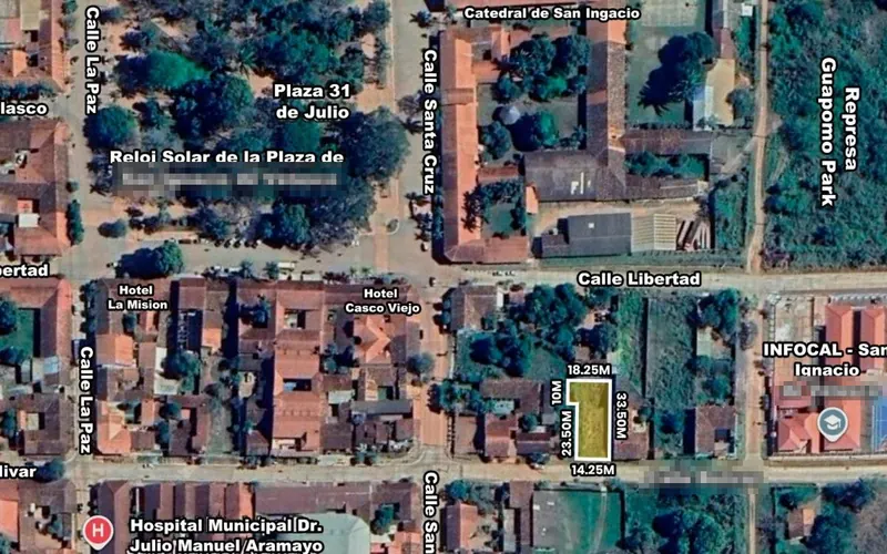 Terreno en esquina en venta en el centro de San Ignacio de Velasco: foto 4 de 4