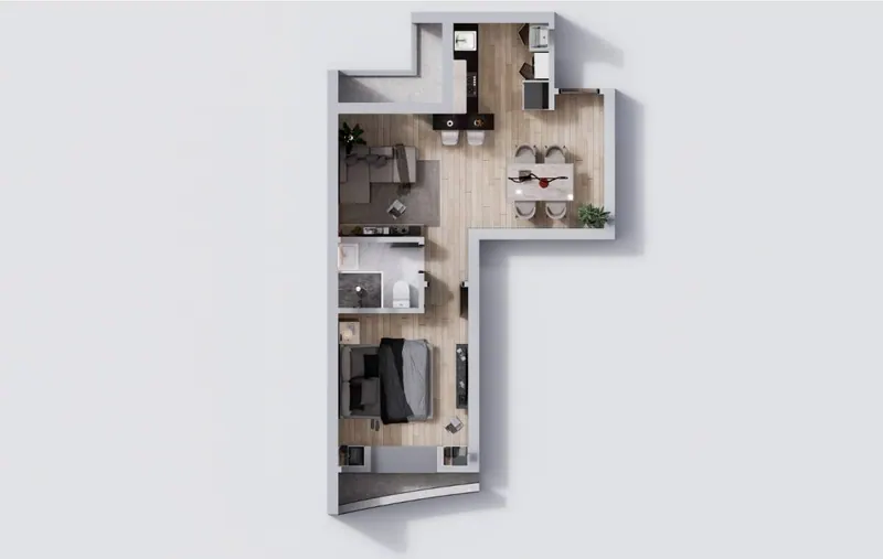 Departamento de 1 dormitorio en preventa en el condominio Tribu Urbana: foto 21 de 21