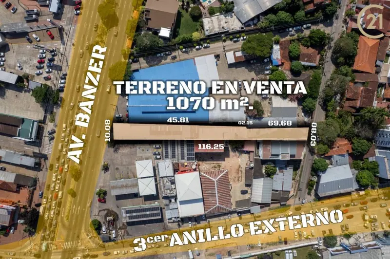 Terreno de 1.070,05 m² en venta sobre la Av. Banzer, Zona Norte: foto 5 de 6