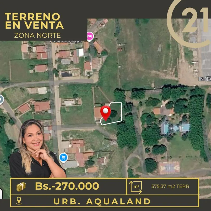 Terreno de 575,37 m² en venta en Warnes: foto 1 de 1
