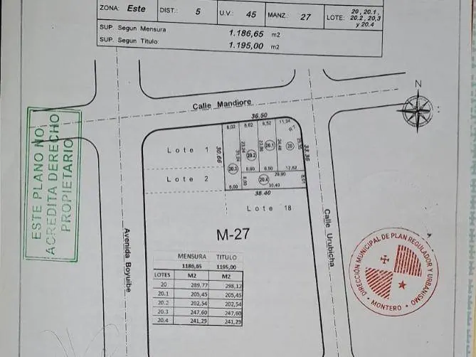 Corner lot for sale in Montero, Totaí development, 247 m²: foto 3 de 6