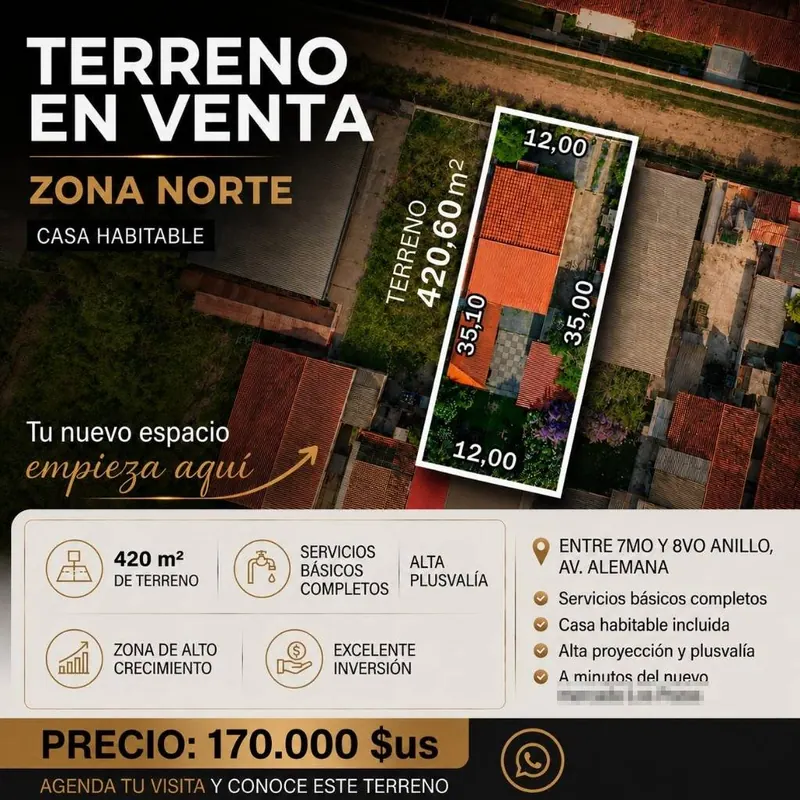 House on 420 m² lot for sale on Av. Alemana, North Zone: foto 2 de 7