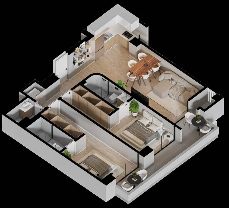 2-bedroom apartment for pre-construction sale in the BLANK Design