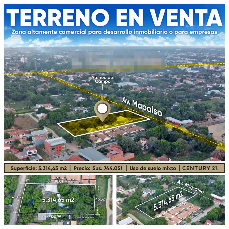 Terreno de 5.314,65 m² en venta sobre la Av. Mapaizo, La Guardia: foto 2 de 7