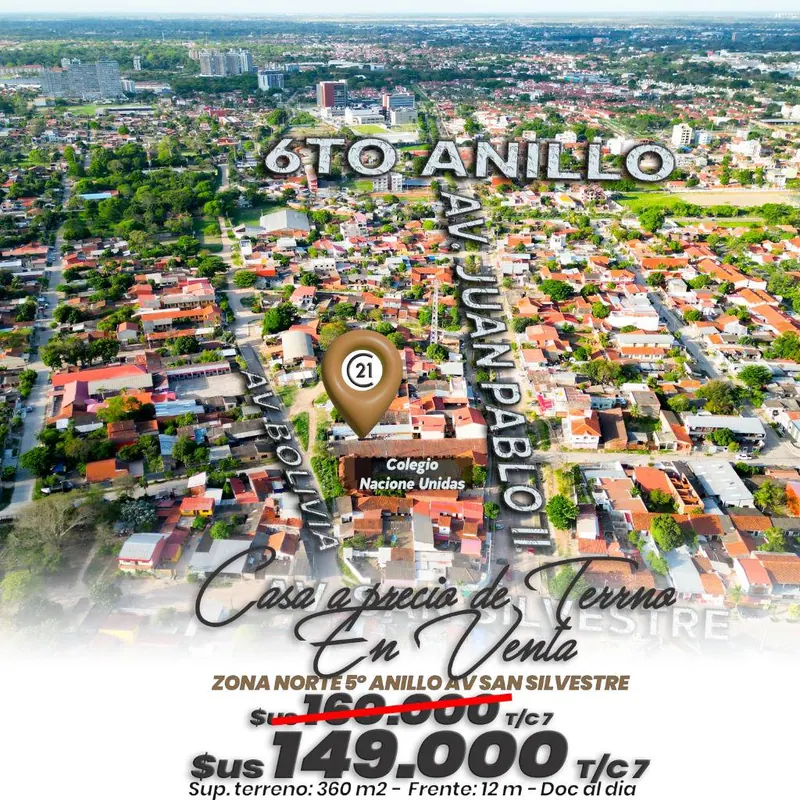 House for sale on Av. Bolivia, North Zone, 367.41 m² lot: foto 3 de 3