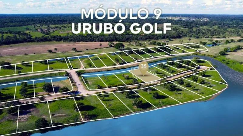 Terreno en esquina de 1.029,56 m² en venta en Urubó Golf: foto 1 de 2