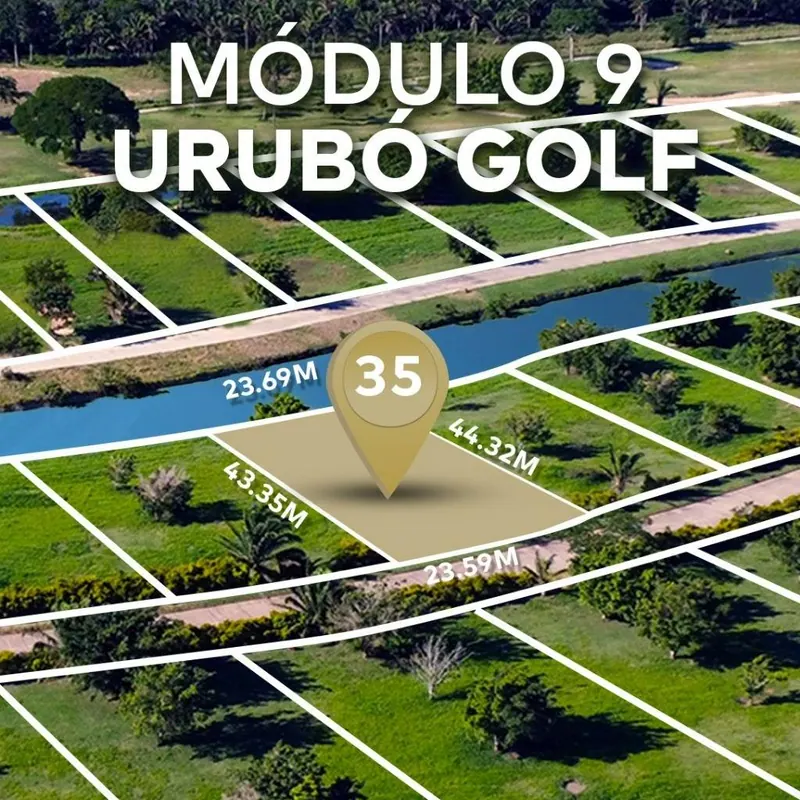 Terreno en esquina de 1.029,56 m² en venta en Urubó Golf: foto 2 de 2