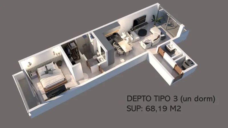 Departamento de 1 dormitorio en venta en Lofty Island, Equipetrol: foto 2 de 34
