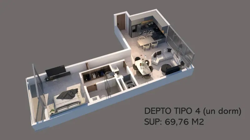 Departamento de 1 dormitorio en venta en Lofty Island, Equipetrol: foto 2 de 15