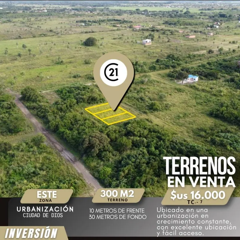3 terrenos de 300 m² en venta en Ciudad de Dios, Cotoca: foto 2 de 3