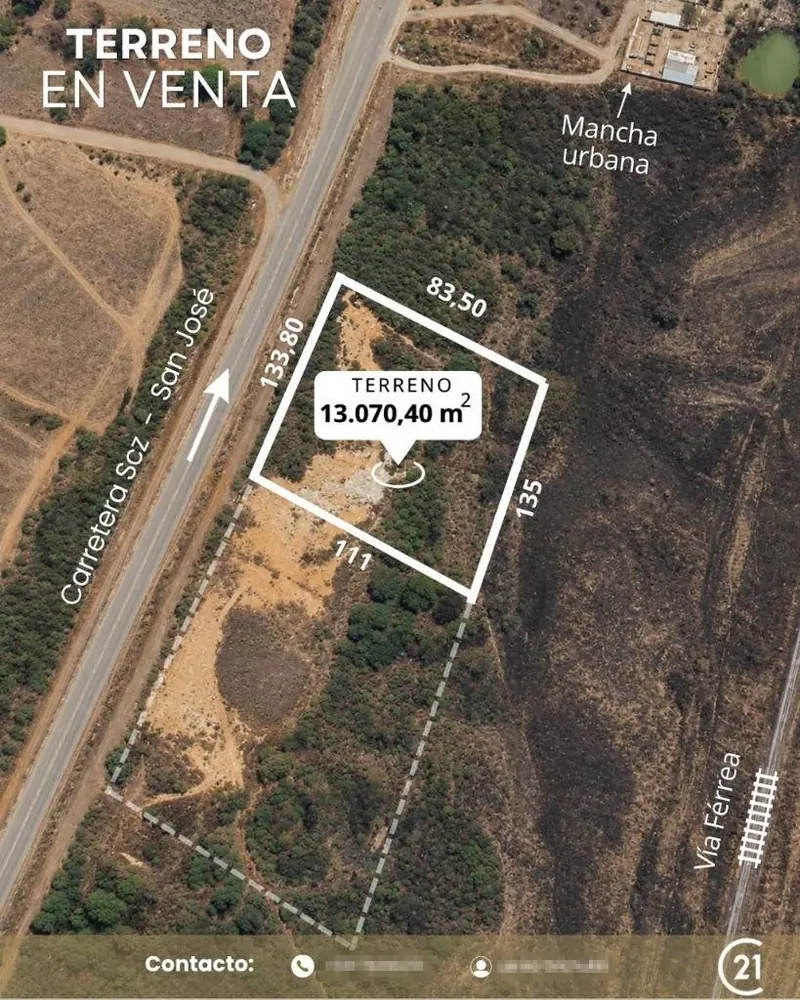Terreno de 13.070,40 m² en venta en San José de Chiquitos: foto 2 de 7