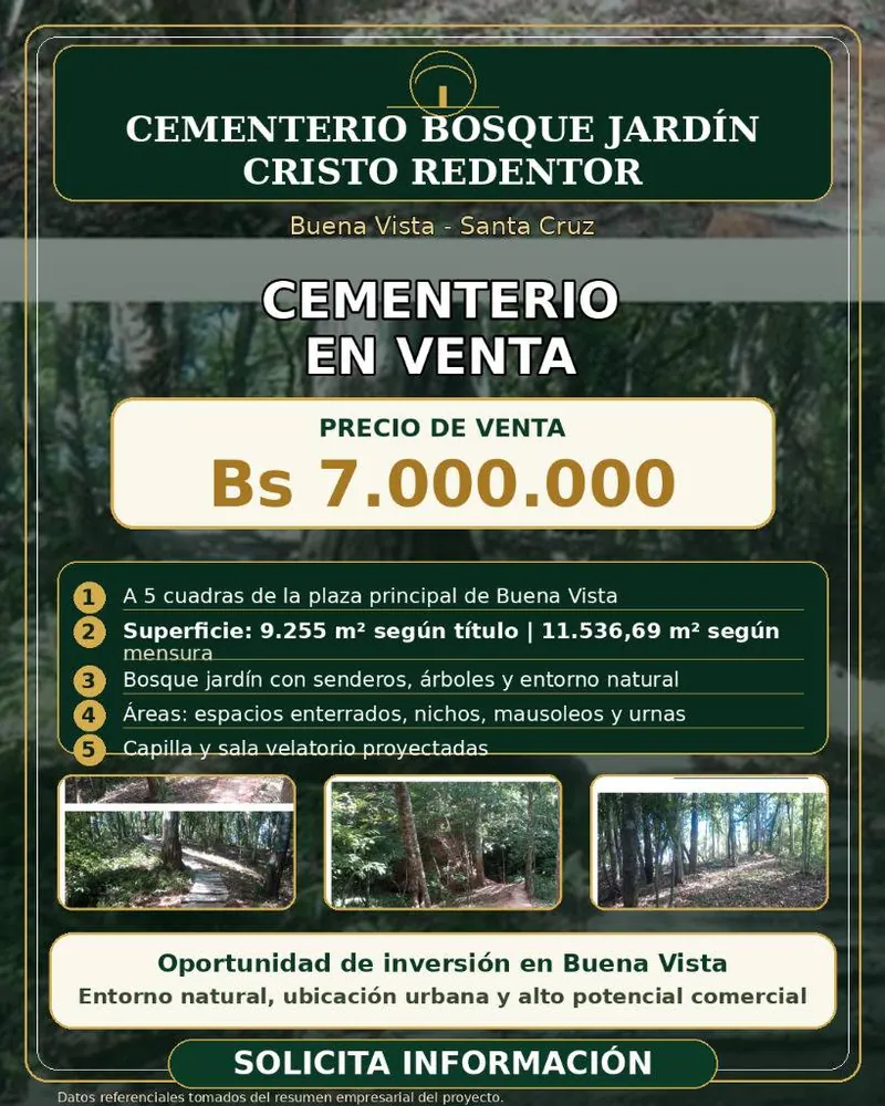 9,255 m² lot for sale in Buena Vista, cemetery project: foto 2 de 16