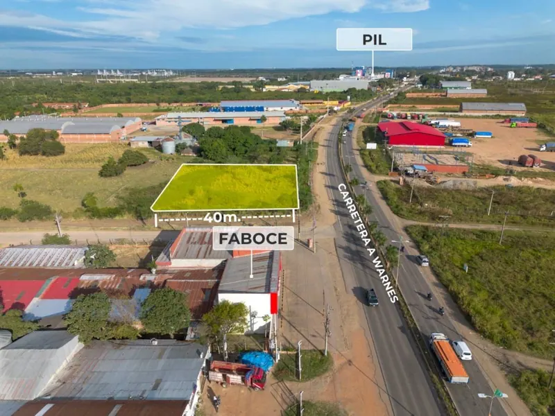 Terreno comercial de 1.600 m² en alquiler sobre la carretera a Warnes: foto 3 de 3