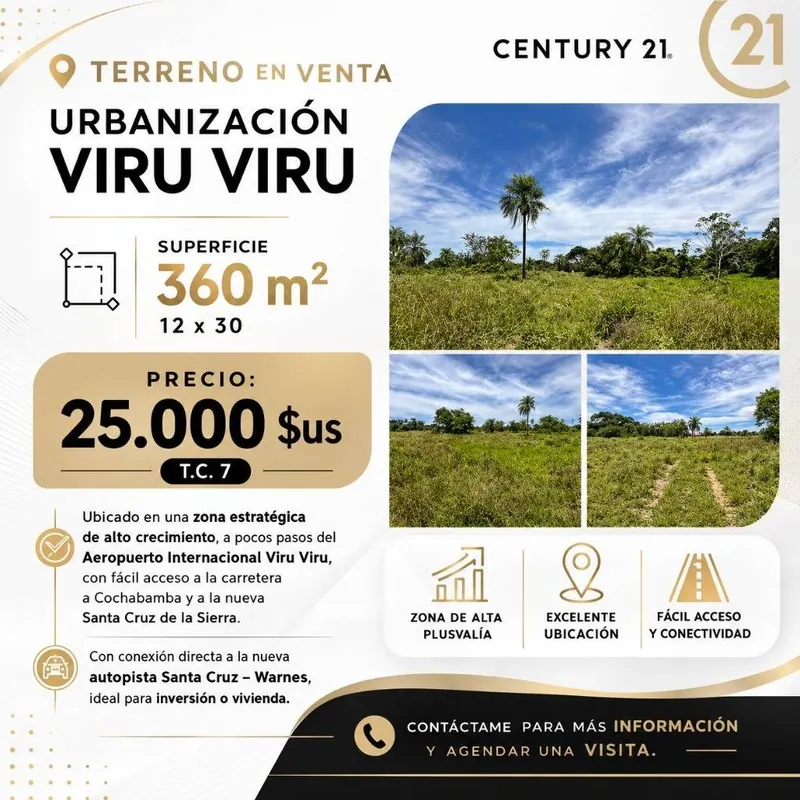 360 m² lot for sale in the Viru Viru development, Warnes: foto 2 de 4
